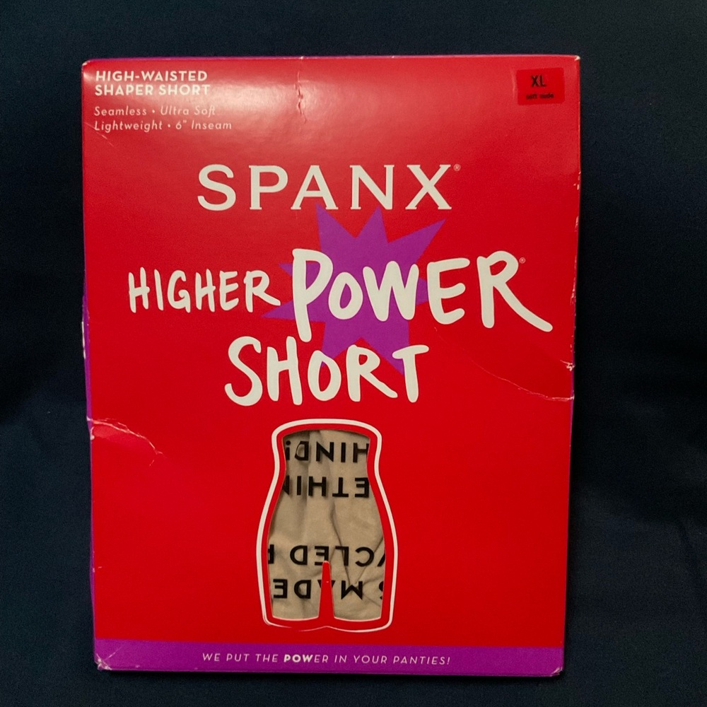 SPANX High-Waisted Shaper Short in Red Packaging